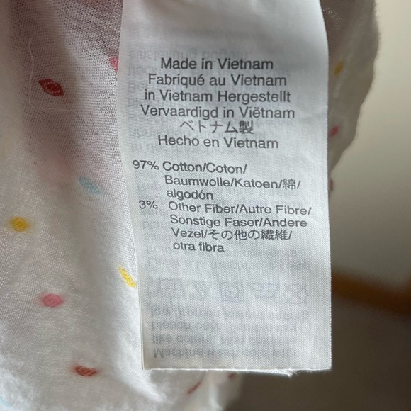 Madewell Tiered Cover-Up Dress Nightgown in Rainbow Clipdot Medium Cottagecore - Picture 8 of 15